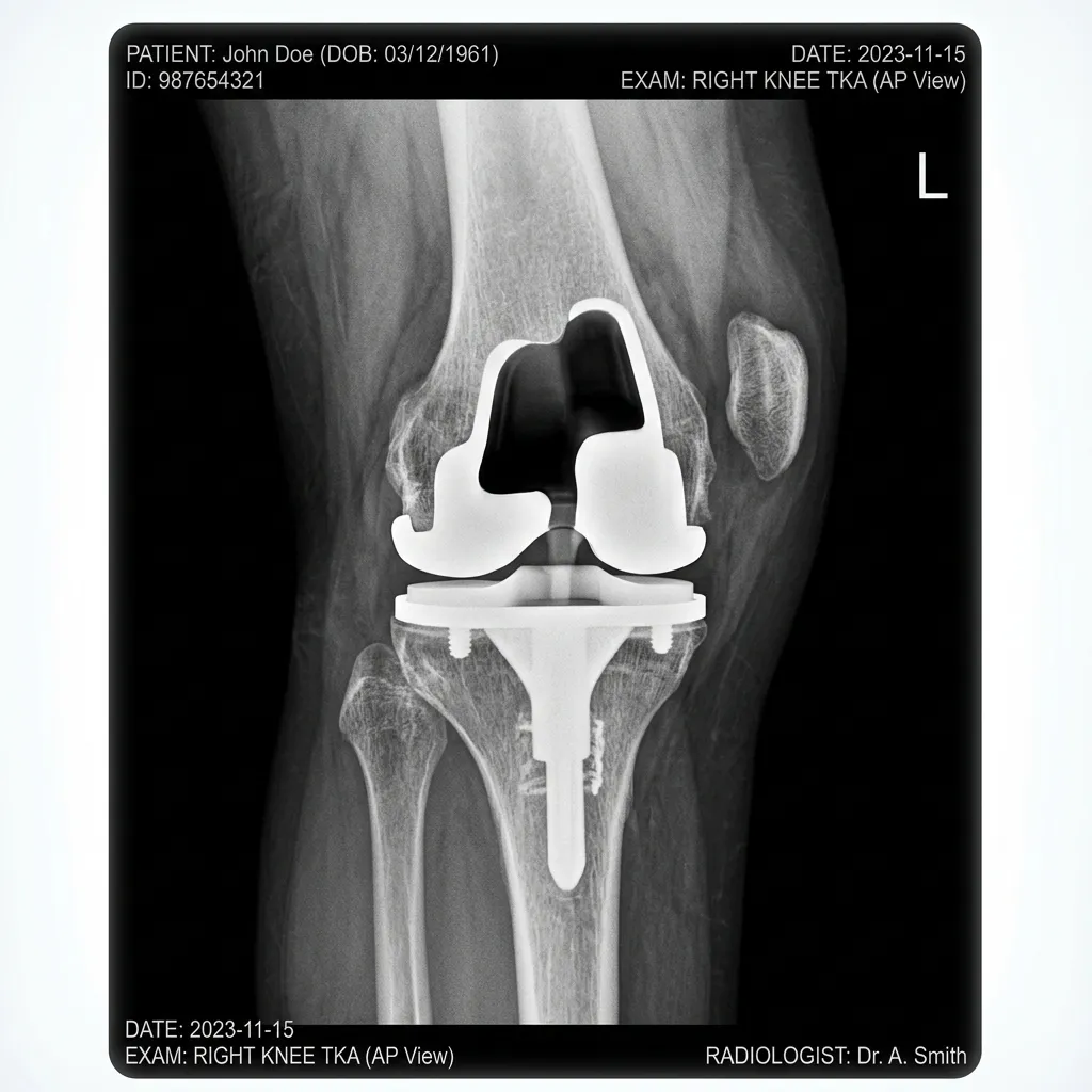 Knee replacement xray